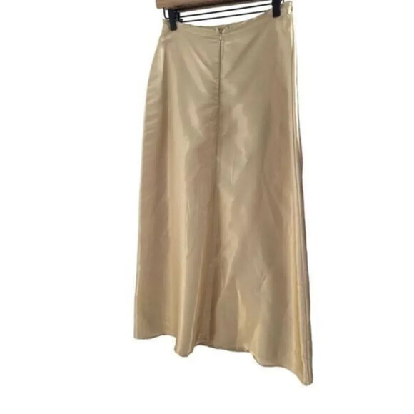 VINTAGE FIESTA Long Formal Sateen ivory Skirt Size Medium - Picture 2 of 5